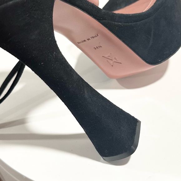 🌹AMINA MAUDDI🌹 Sita Suede Platform Sandals Black Size: 36.5 - Picture 11 of 15